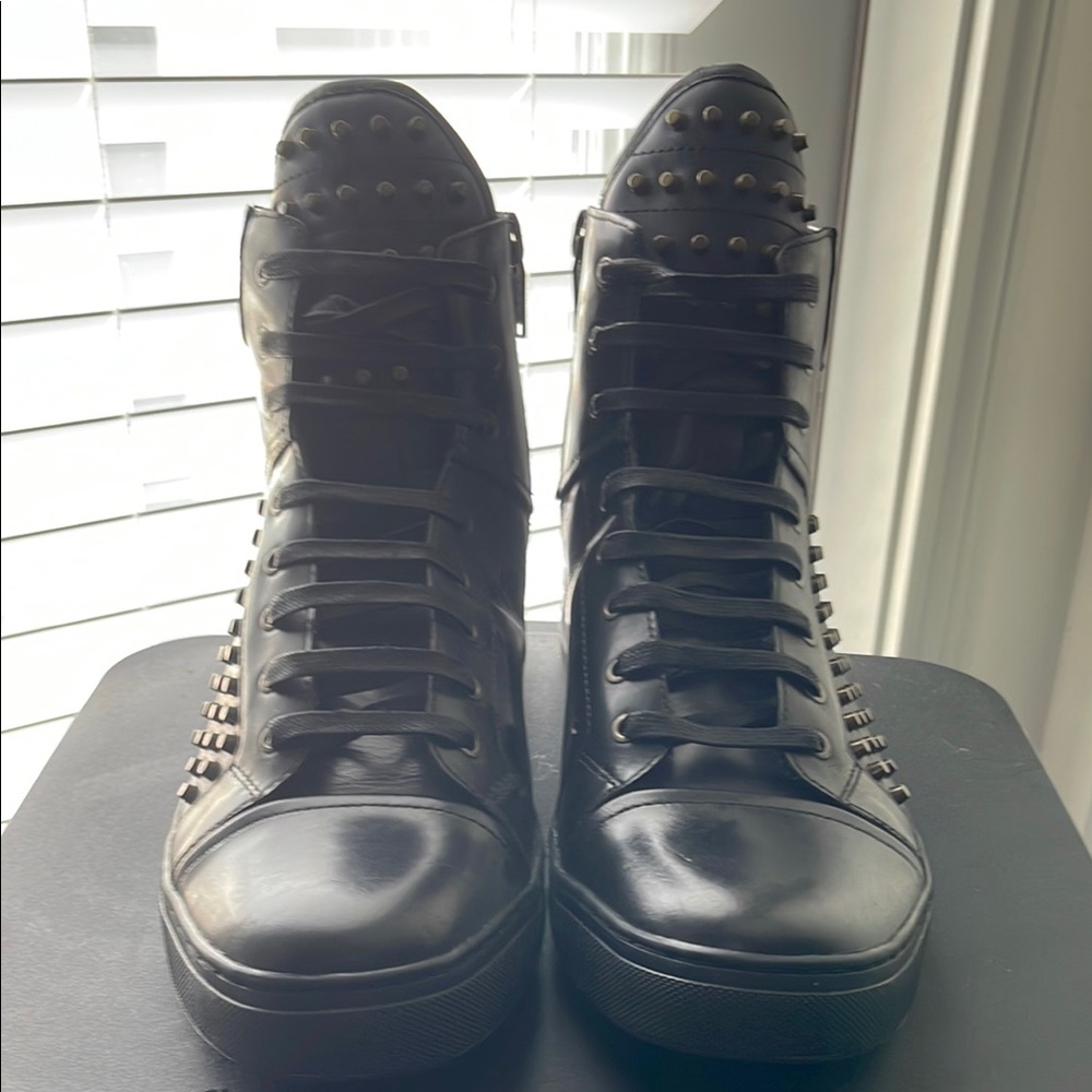 Kenneth Cole Black Studded Sneakers